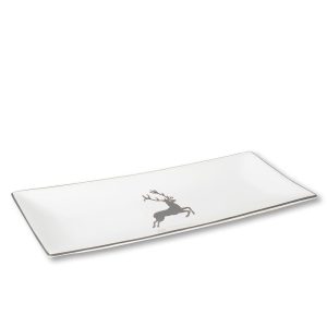 Serveerschaal rechthoek – Hert grijs – 36 x 15 cm