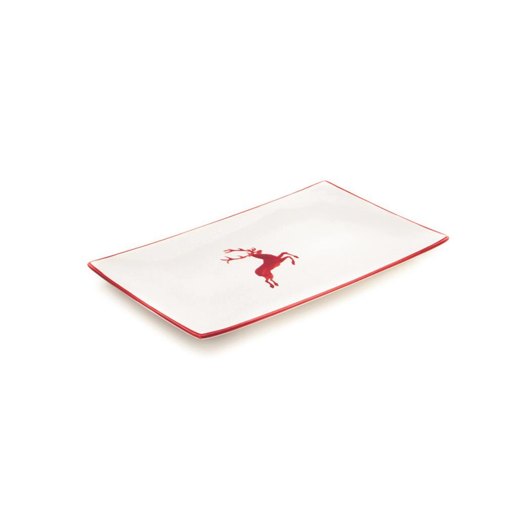 Serveerschaal rechthoek – Hert robijnrood – 30 x 20 cm - Afbeelding 2