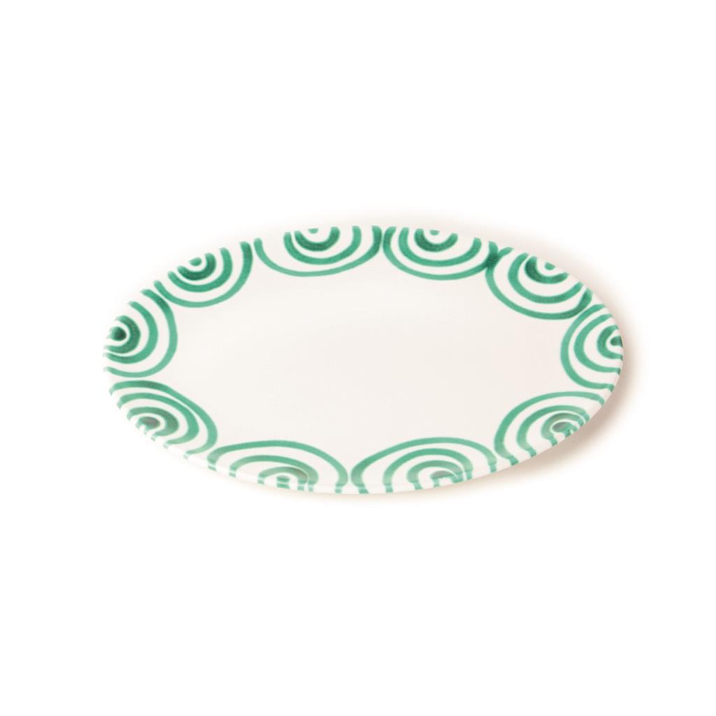 Serveerschaal ovaal – Gevlamd groen – 33 x 26 cm