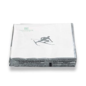Servetten – Toni der Skifahrer grijs – 33×33 cm