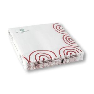 Servetten – gevlamd rood – 33×33 cm