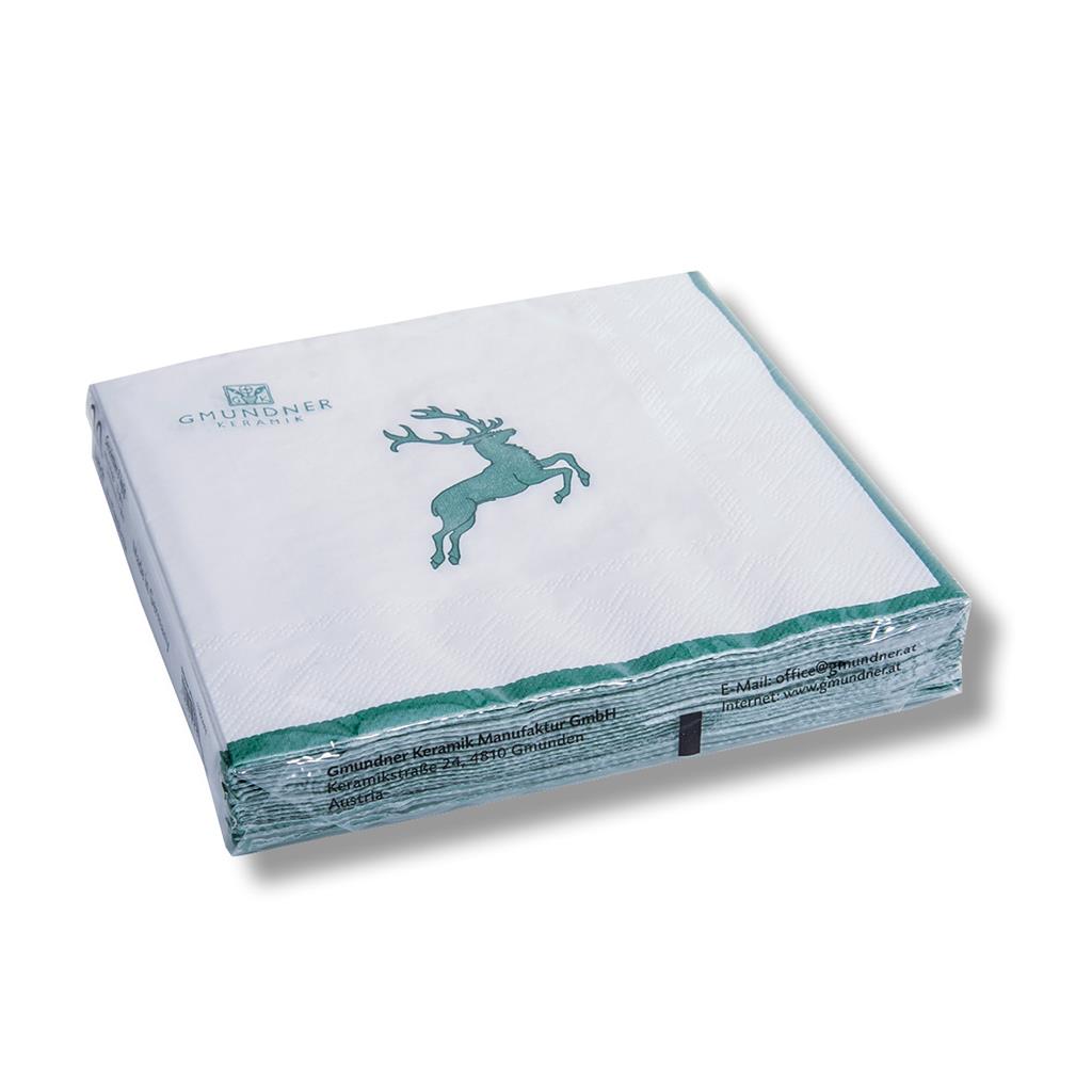 Servetten – Hert groen – 33×33 cm - Afbeelding 2