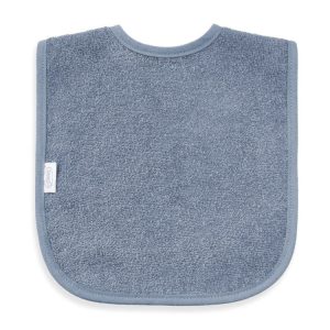 Slabbetje met naam | Grijsblauw