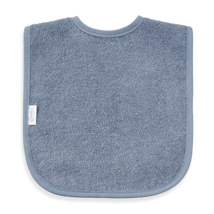 Slabbetje met naam | Grijsblauw - Afbeelding 2