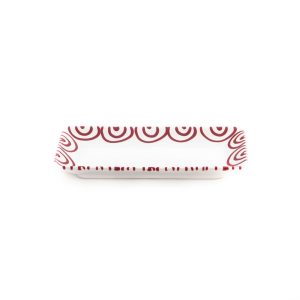 Snackschaal – Gevlamd rood – 22 x 11 cm