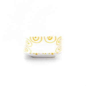 Snackschaal – Gevlamd geel – 11 x 11 cm