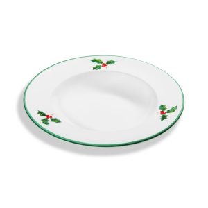 Schoteltje voor koffiekopje – Winterbes groen – 16 cm