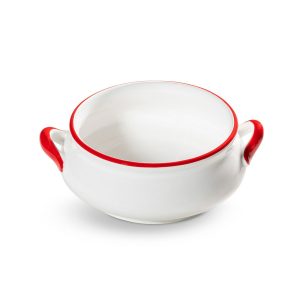 Soepkom – Rand robijnrood – 0,37 ltr