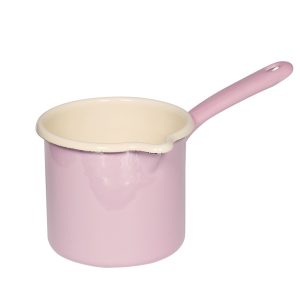 Riess – Steelpan hoog met schenktuit – roze – 12 cm – 1,0 ltr