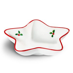 Schaaltje ster – Winterbes robijnrood – 22 cm