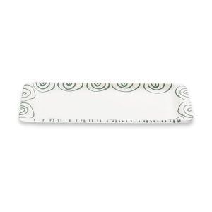 Serveerschaal rechthoek – Gevlamd grijs – 42 x 16 cm