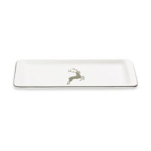 Serveerschaal rechthoek – Hert grijs – 42 x 16 cm