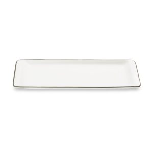 Serveerschaal rechthoek – Rand grijs – 42 x 16 cm