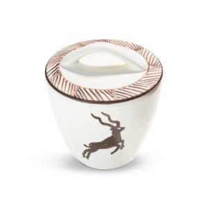 Suikerpot recht – Kudu bruin – 9 cm