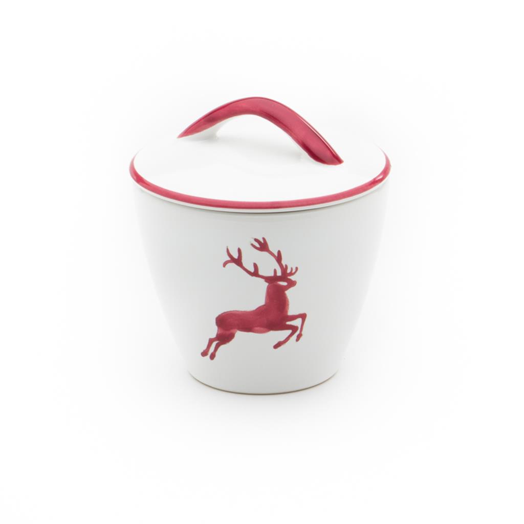 Suikerpot recht – Hert bordeauxrood – 9 cm - Afbeelding 2