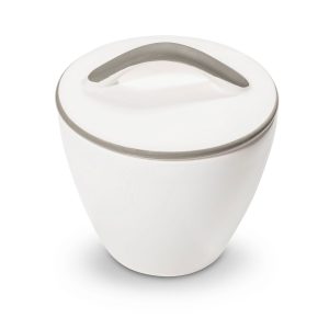 Suikerpot recht – Rand grijs – 9 cm