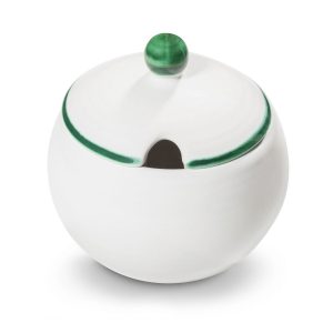 Suikerpot bol – Rand groen – 10 cm