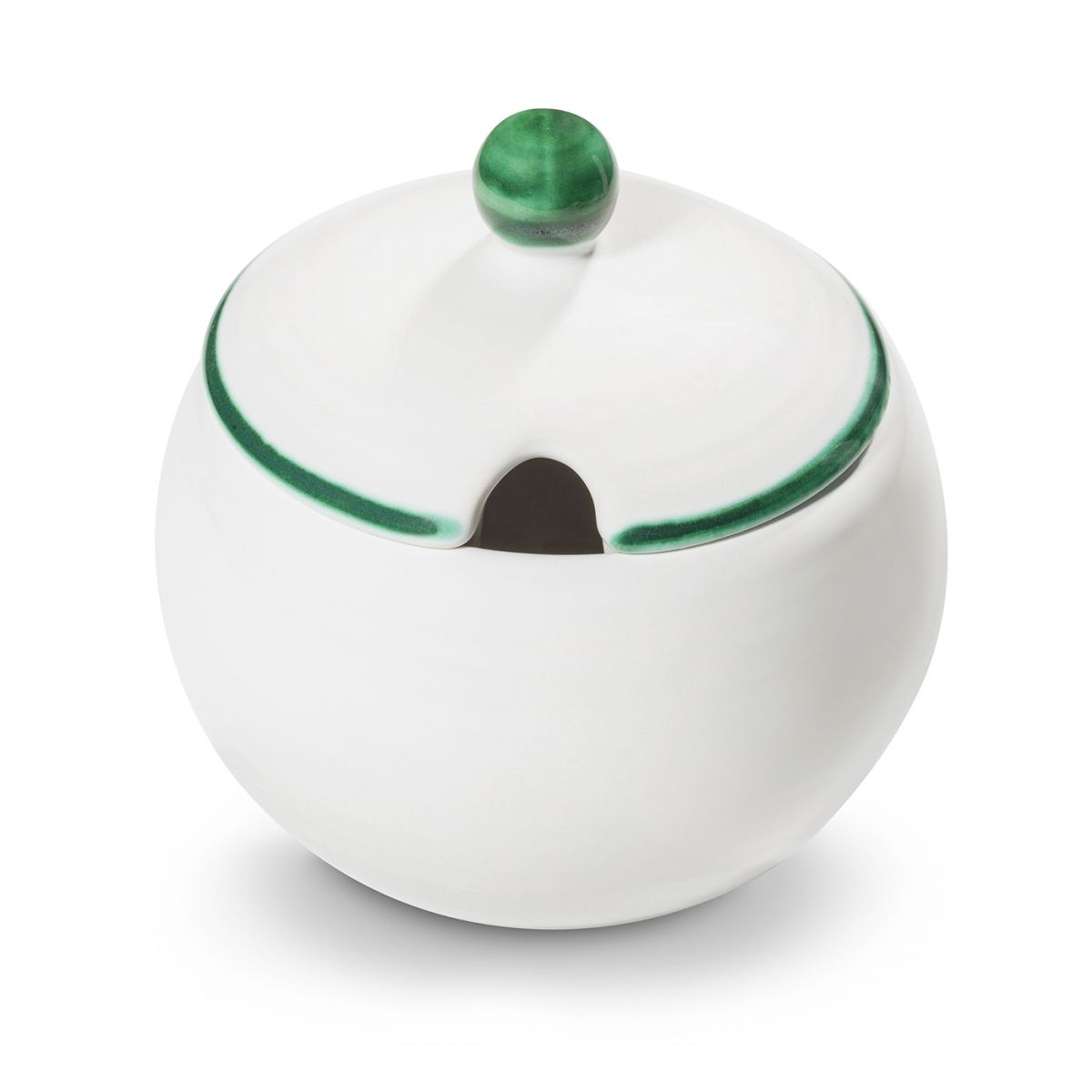 Suikerpot bol – Rand groen – 10 cm