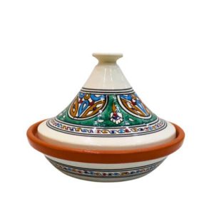 Tajine 25 cm Beschilderd – Mediterrane Keramische Kookpot