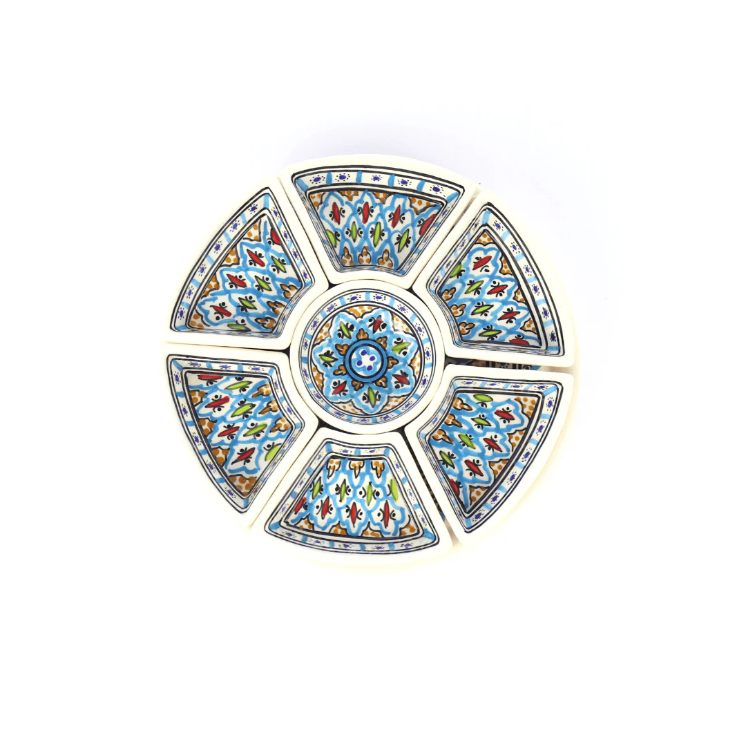 Tunesische Tapas Set Keramiek 8-delig – Handgemaakt & Fairtrade - Afbeelding 4