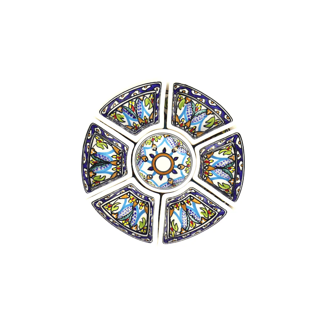 Tunesische Tapas Set Keramiek 8-delig – Handgemaakt & Fairtrade - Afbeelding 5