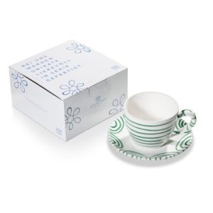 Theebeker Maxima set – Gevlamd groen