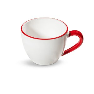 Theebeker Maxima – Rand robijnrood – 0,4 ltr