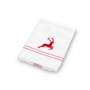 Theedoek – Hert robijnrood
