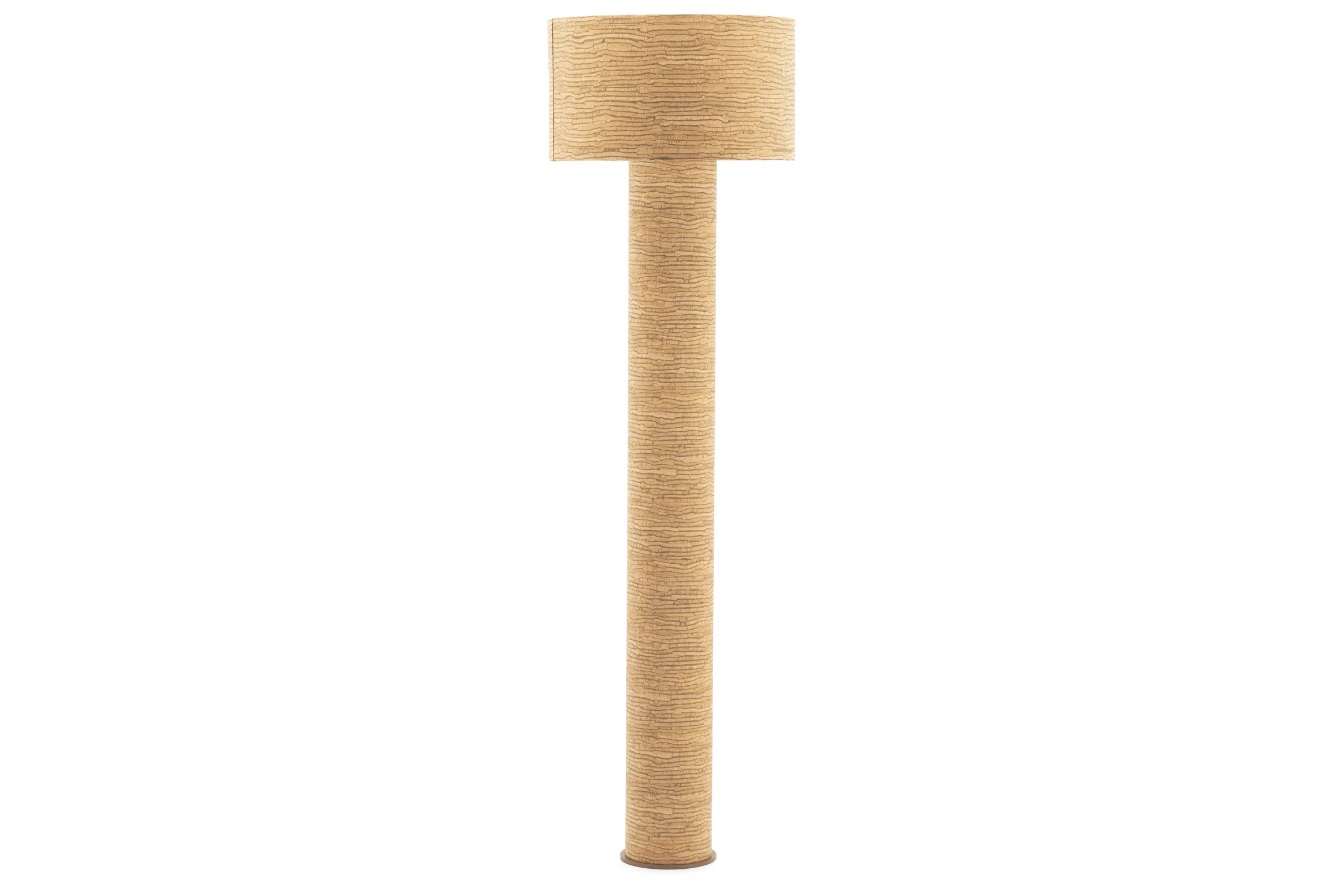 By-Boo Kura Vloerlamp – Kurk & Metaal (155 cm) - Afbeelding 2