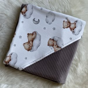 WIKKELDOEK | Dreaming Teddy | Rib Brown/Grey