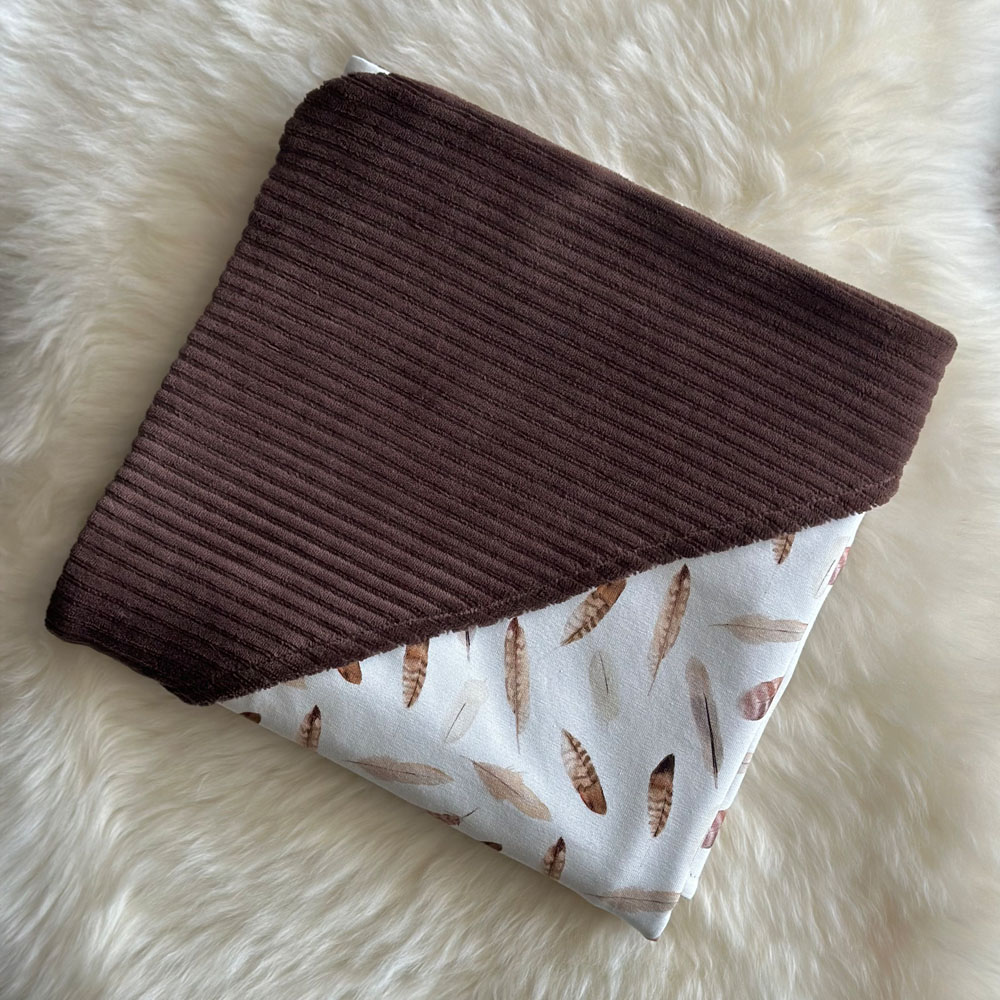 WIKKELDOEK | Feathers | Rib Brown - Afbeelding 3