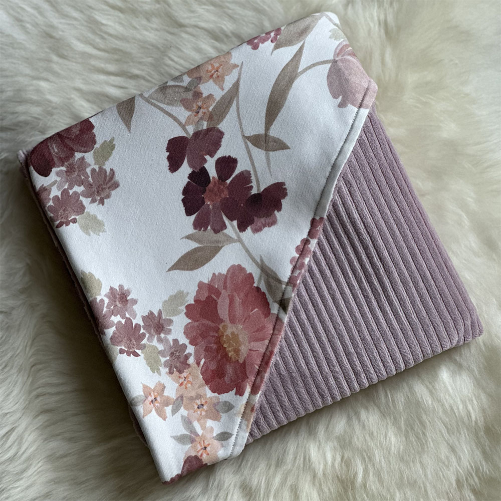 WIKKELDOEK | Vintage Floral | Rib Old Pink - Afbeelding 2