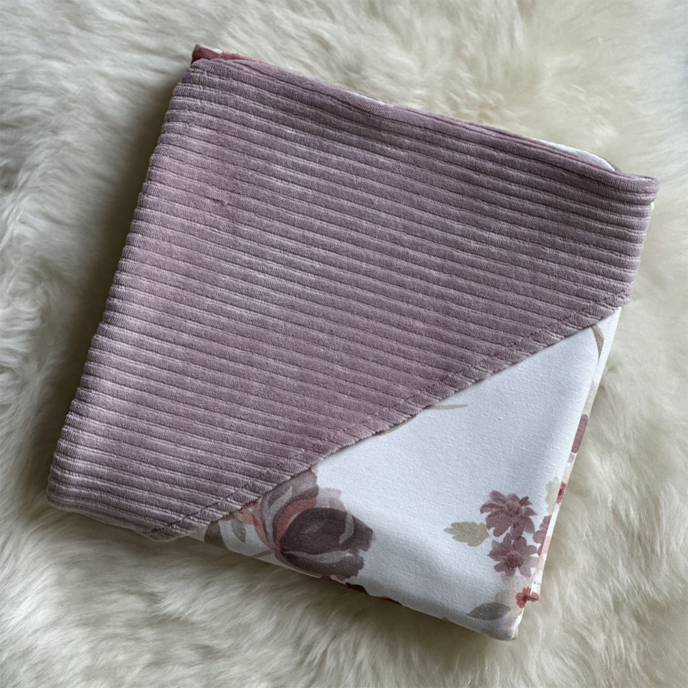 WIKKELDOEK | Vintage Floral | Rib Old Pink - Afbeelding 3