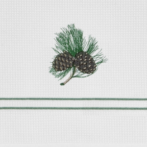 Wafeltheedoek met Zirben dennenappels