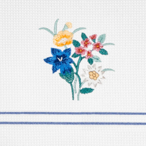 Wafeltheedoek met Alpenbloemen