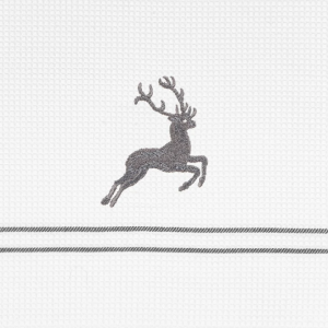 Wafeltheedoek met grijs hert