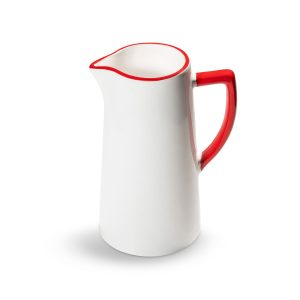 Waterkan recht – Rand robijnrood – 1,2 ltr