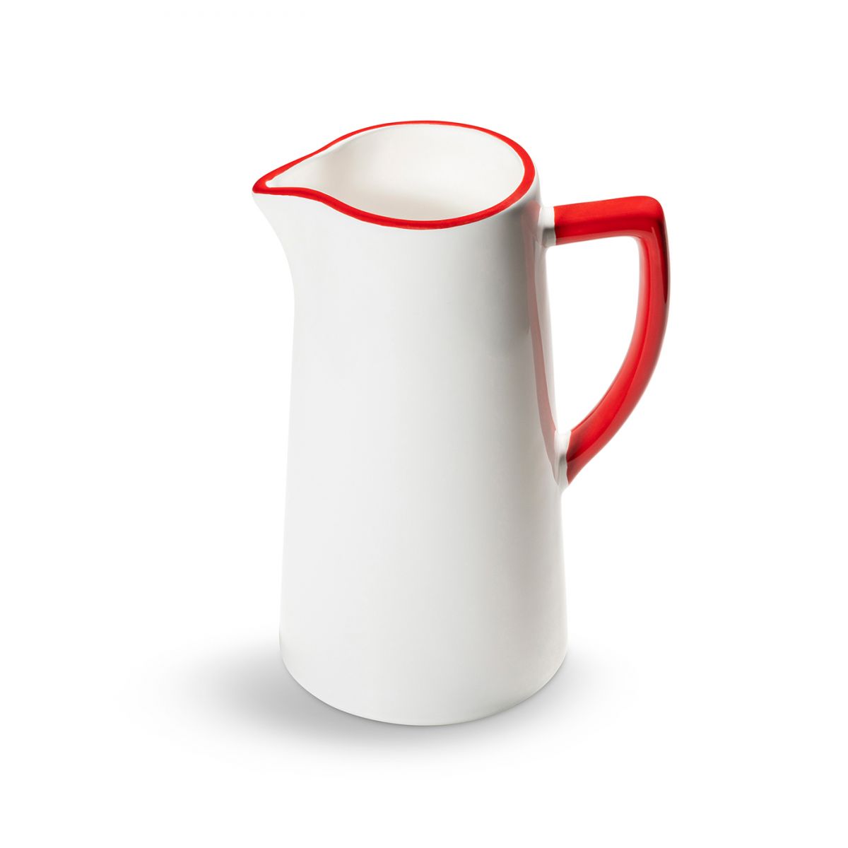 Waterkan recht – Rand robijnrood – 1,2 ltr - Afbeelding 2