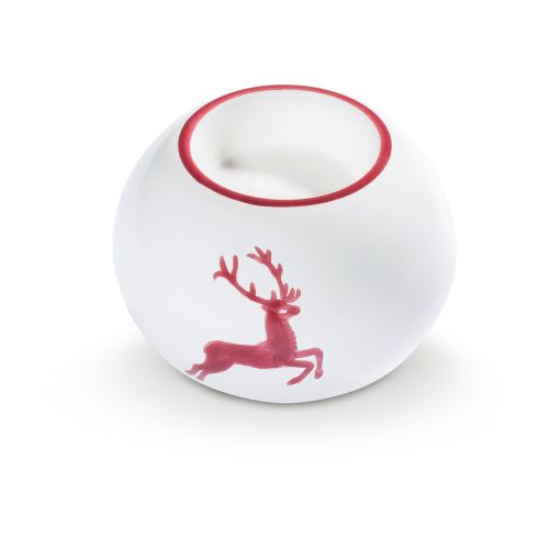 Waxinehouder – Hert bordeauxrood – 8,5 cm - Afbeelding 2