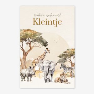Felicitatiekaart Geboorte | Safari