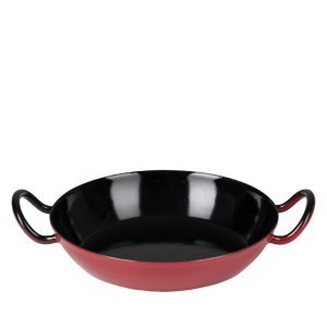Riess – Wokpan met oren – rood – 24 cm