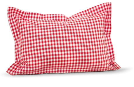 Zirben kussen rood geruit – 22 x 34cm - Afbeelding 2