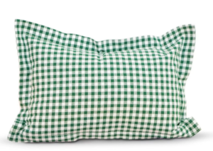 Zirben kussen groen geruit  – 22 x 34 cm