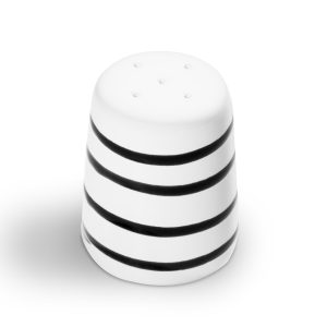 Zoutstrooier – Gevlamd zwart – 7 cm