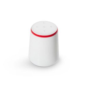 Zoutstrooier – Rand robijnrood – 7 cm