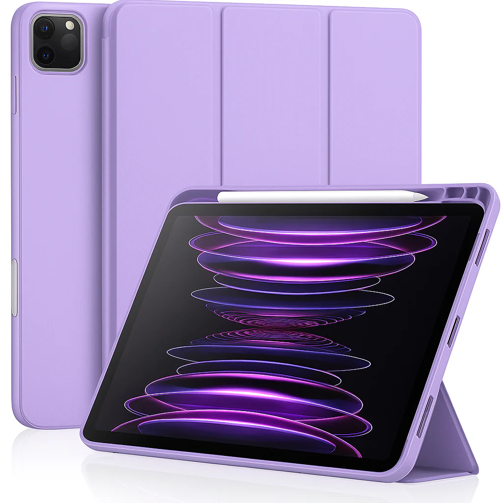 Tablet Hoes Geschikt voor Ipad Pro - 12.9 - Met Penhouder - Lila