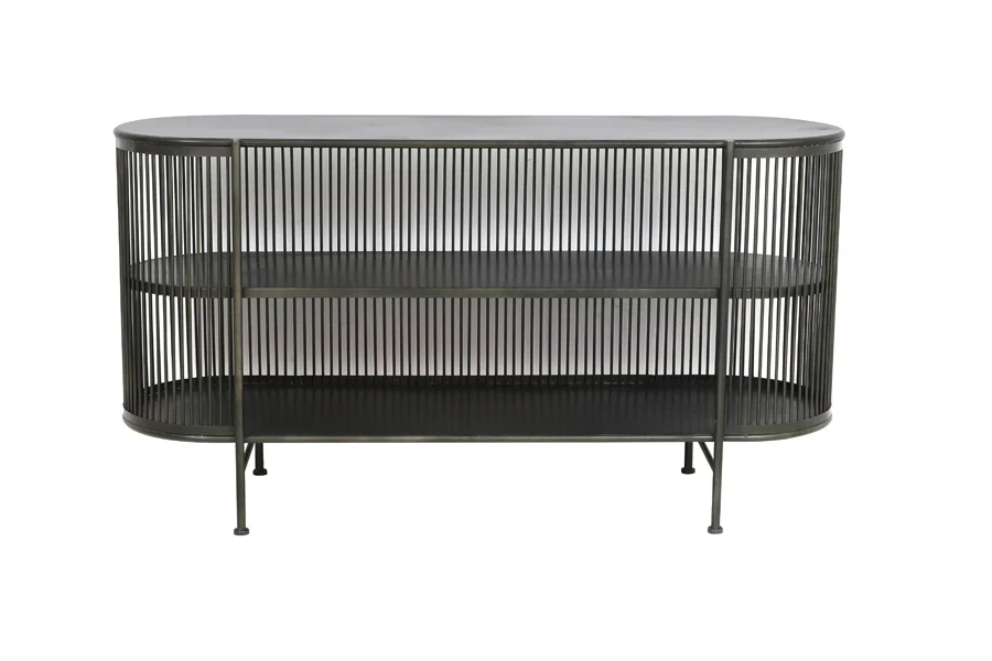 Light & Living Dressoir Open Yinthe Zwart 149cm - Afbeelding 3