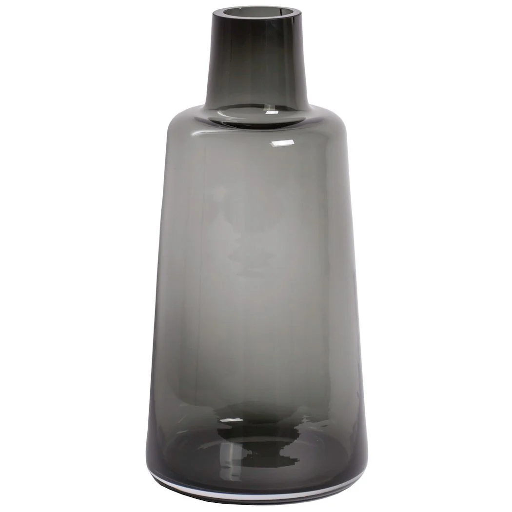Jana Grey vaas – Mondgeblazen grijze designvaas van dik glas - Afbeelding 2