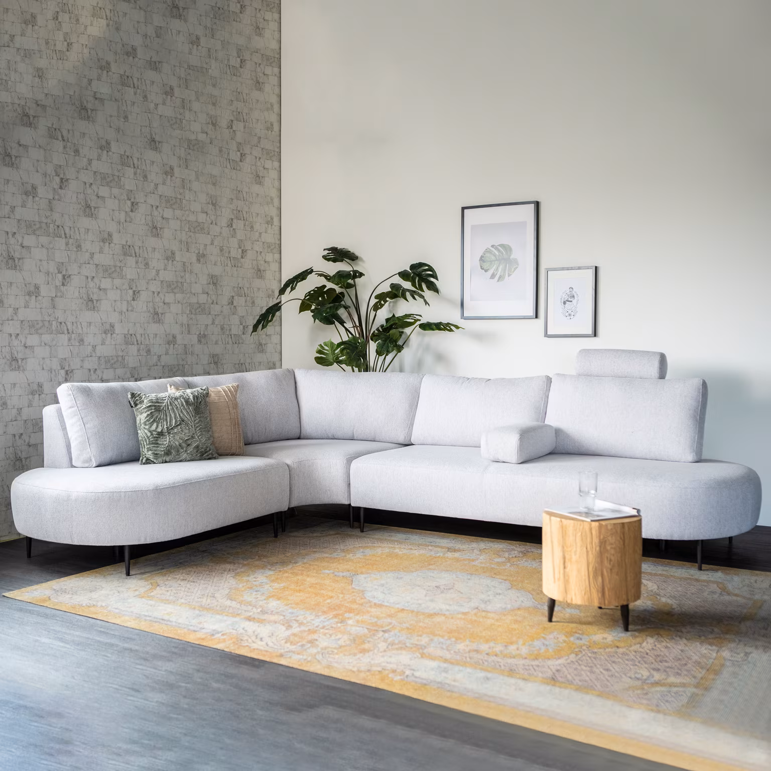 SEVN Hoekbank Danique kleur Lichtgrijs - Afbeelding 2