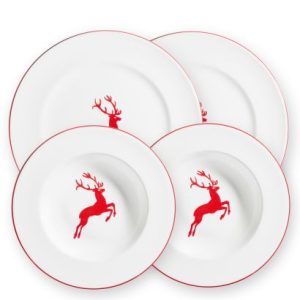 Dinerset voor twee – Hert robijnrood